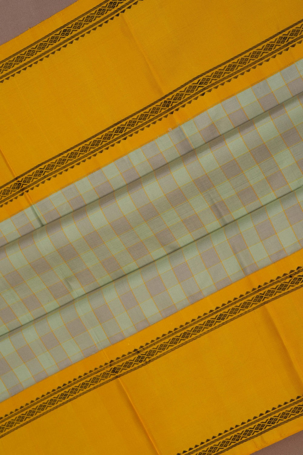 Image of Arani Silk Kattam Sea Green Saree